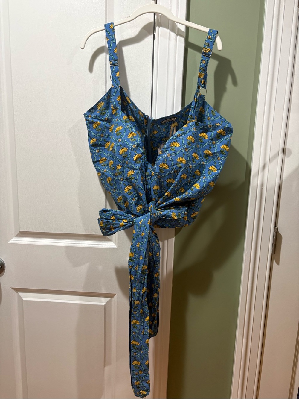 Eddy Carolyn Cross-Bust Top Lapis and Laguna Top